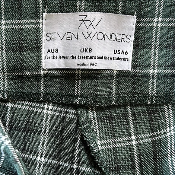 Seven Wonders Green Plaid Flares - Picture 11 of 15